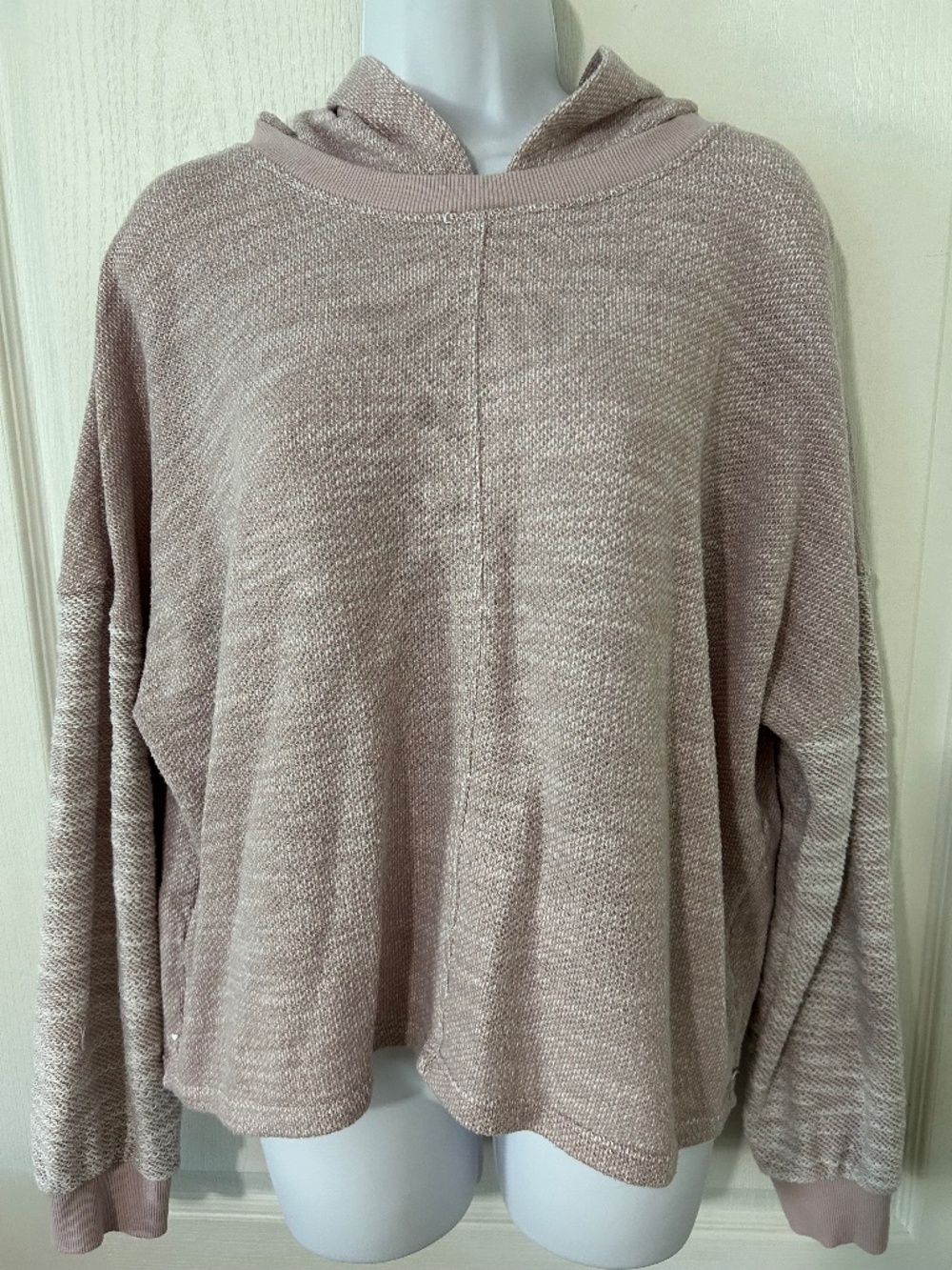 Calvin Klein Performance Mauve Marled Knit Pullover Hoodie